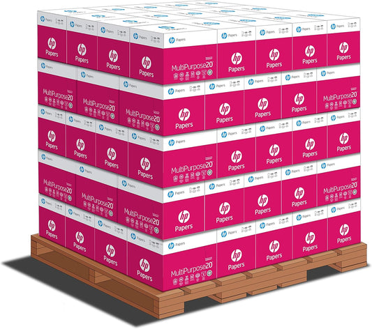 HP Papers | 8.5 x 11 Paper | MultiPurpose 20 lb | 1 Pallet - 80 Cartons (200,000 Sheets) | 96 Bright | Made in USA - FSC Certified | 115100P