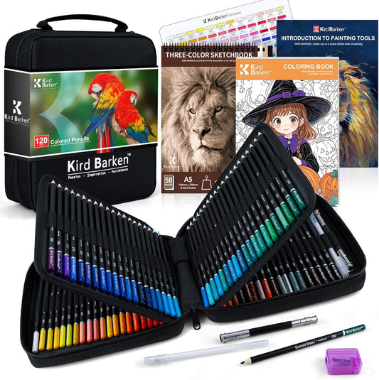 147 PCS Colored Pencils for Adult Coloring Books – 120 Colored Pencils, 3-Color Sketchbook, Coloring Book, Tools, Soft Core Oil Based,Blending Shading,Art Supplies for Beginners & Adults