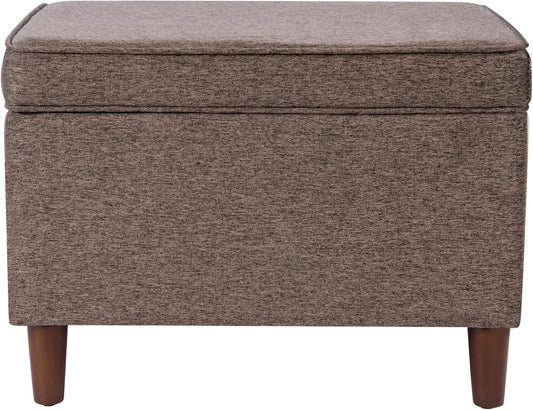 Home Decor | Dinah Collection Modern Storage Ottoman | Ottoman with Storage for Living Room & Bedroom (Chocalate Brown)