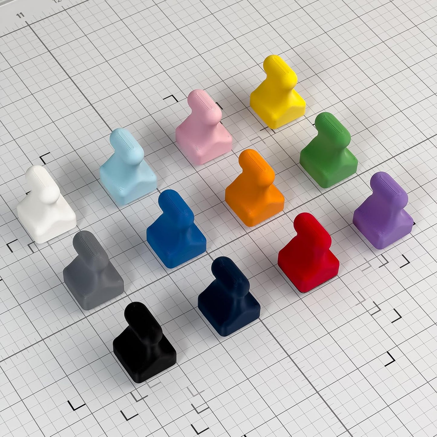 Glassboard Studio MiniPawn Magnet - Strong Neodymium Rare Earth Magnets for Fridge, Whiteboard, Locker & Magnetic Glassboards - Ideal for Crafting & Office Use - Strong Fridge Magnets (Jet Black, 12)