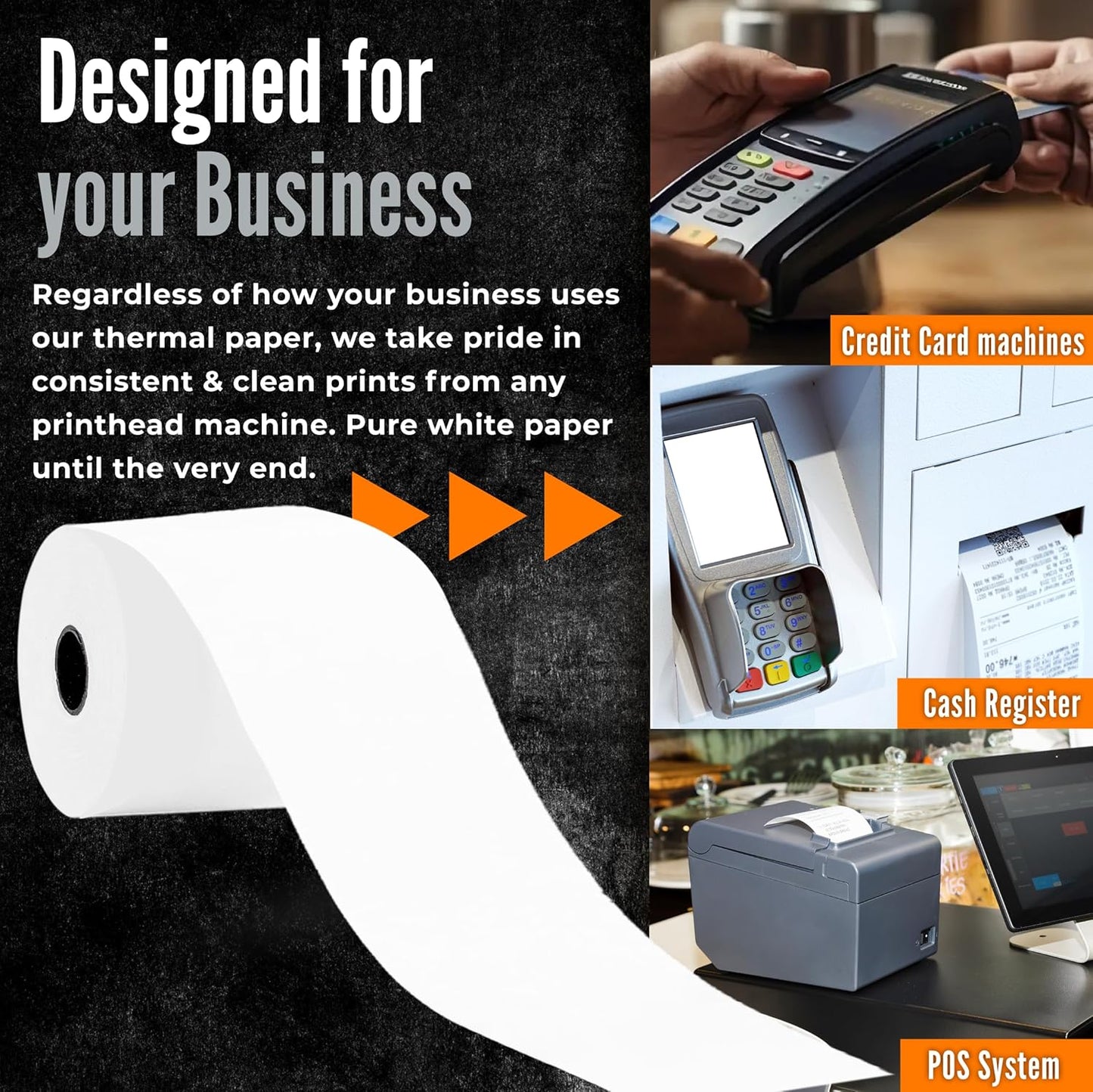 2 1/4 X 50 Thermal Paper Rolls (50 Rolls/Box) – BPA-Free Rolls for POS Systems, Cash Registers & Credit Card Machines