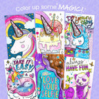 Fashion Angels Unicorn Sketch Portfolio Set Bundle, Bulk Pack of 4 Unicorn Design Sketch Books, Ideal Gift & Party Favor for Girls, Kids, Tweens
